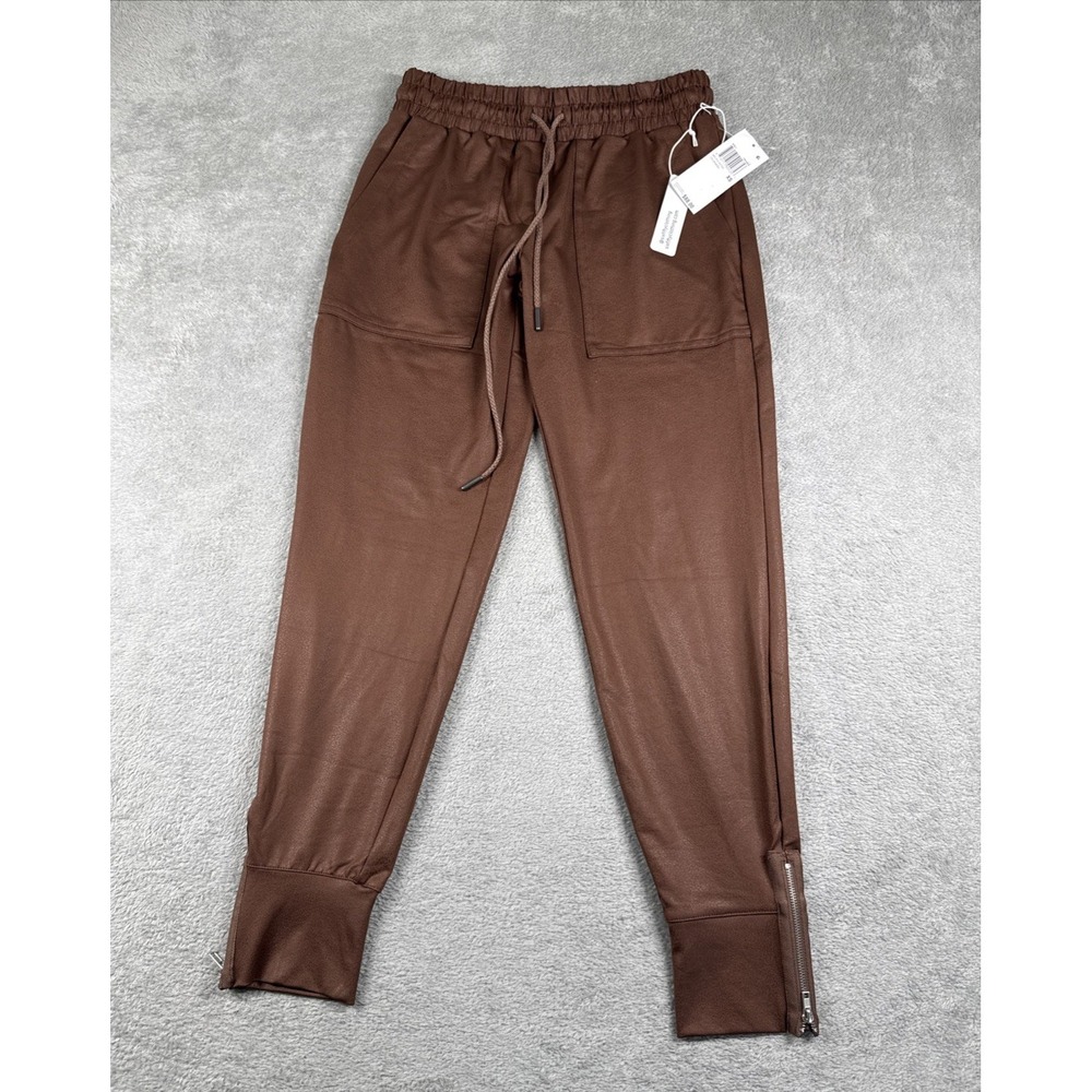 Six/Fifty Women's Headliner Coated Jogger Cinnamon Brown Size XS NWT